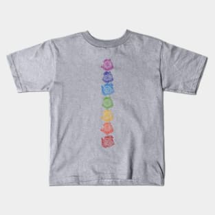 Watercolor Seven Chakras Healing Kids T-Shirt